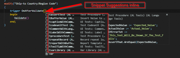 Snippet Suggestions in Visual Studio Code - Business Central Deep Dive